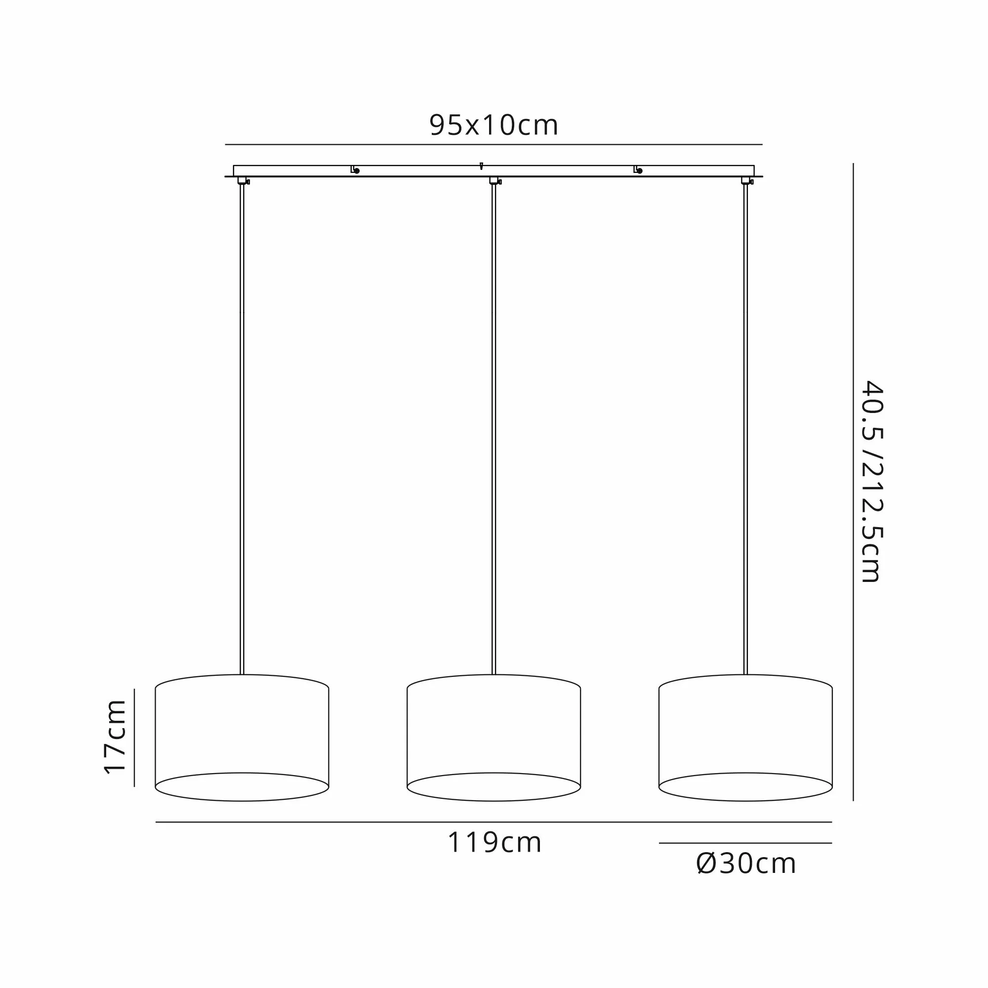 Baymont 30cm Shade 3 Light Pendant Polished Chrome, Silver Leaf DK0803  Deco Baymont CH SL